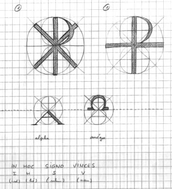 Chrisme et plan de Thèbes
